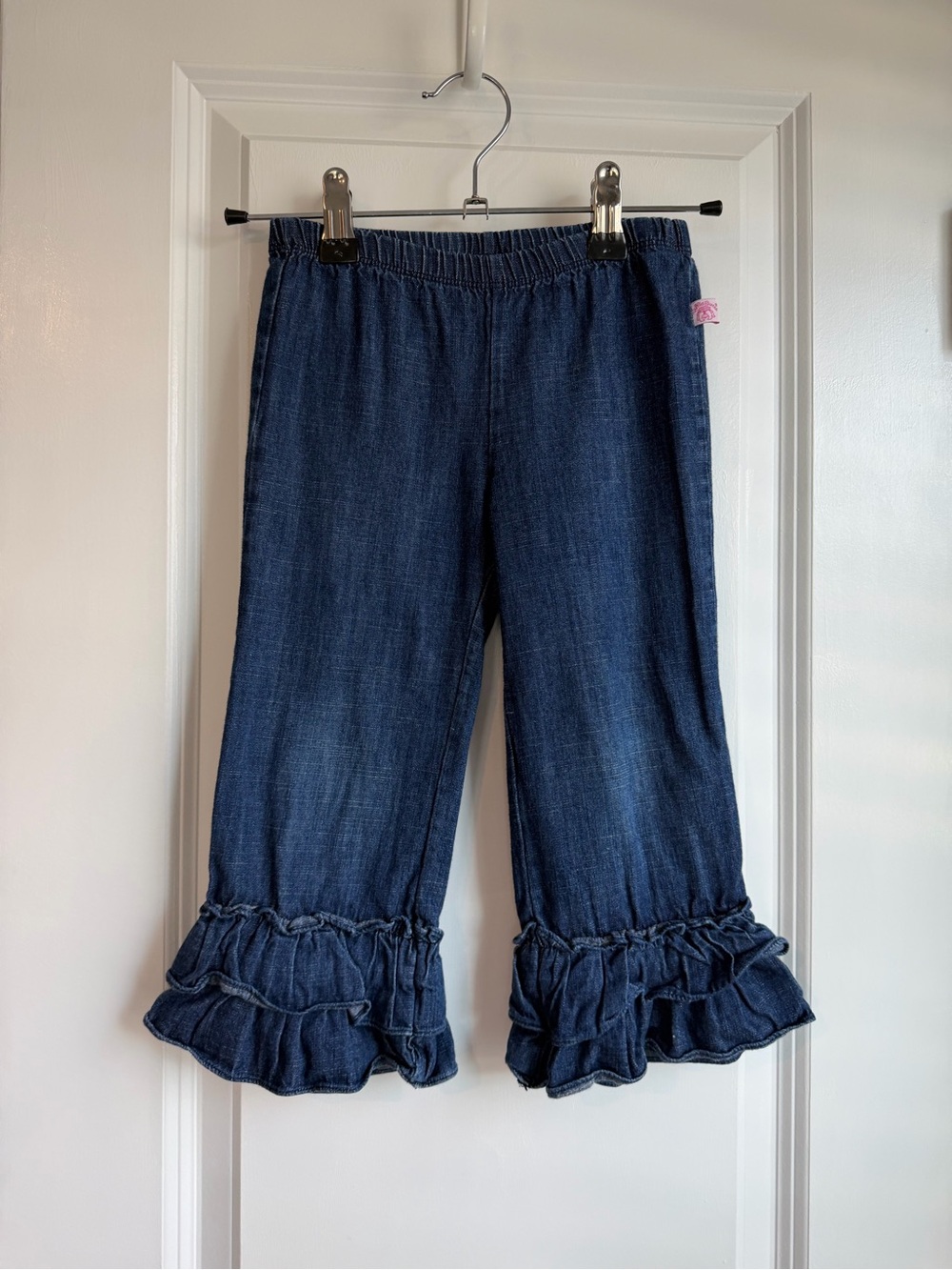 Ruffle Butts Girls Denim Flare Ruffle Jeans Size 3T